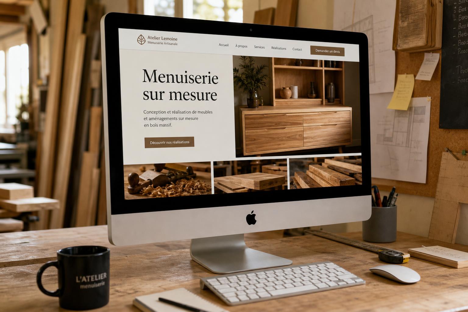 Site internet d'un menuisier