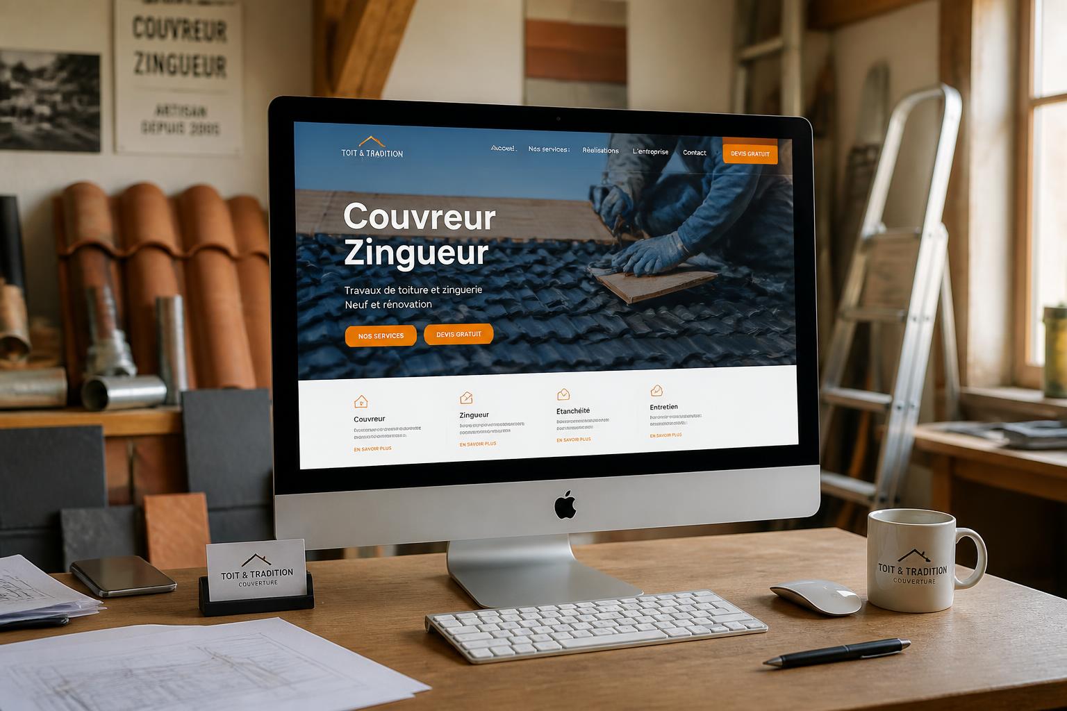 Site internet d'un couvreur artisan